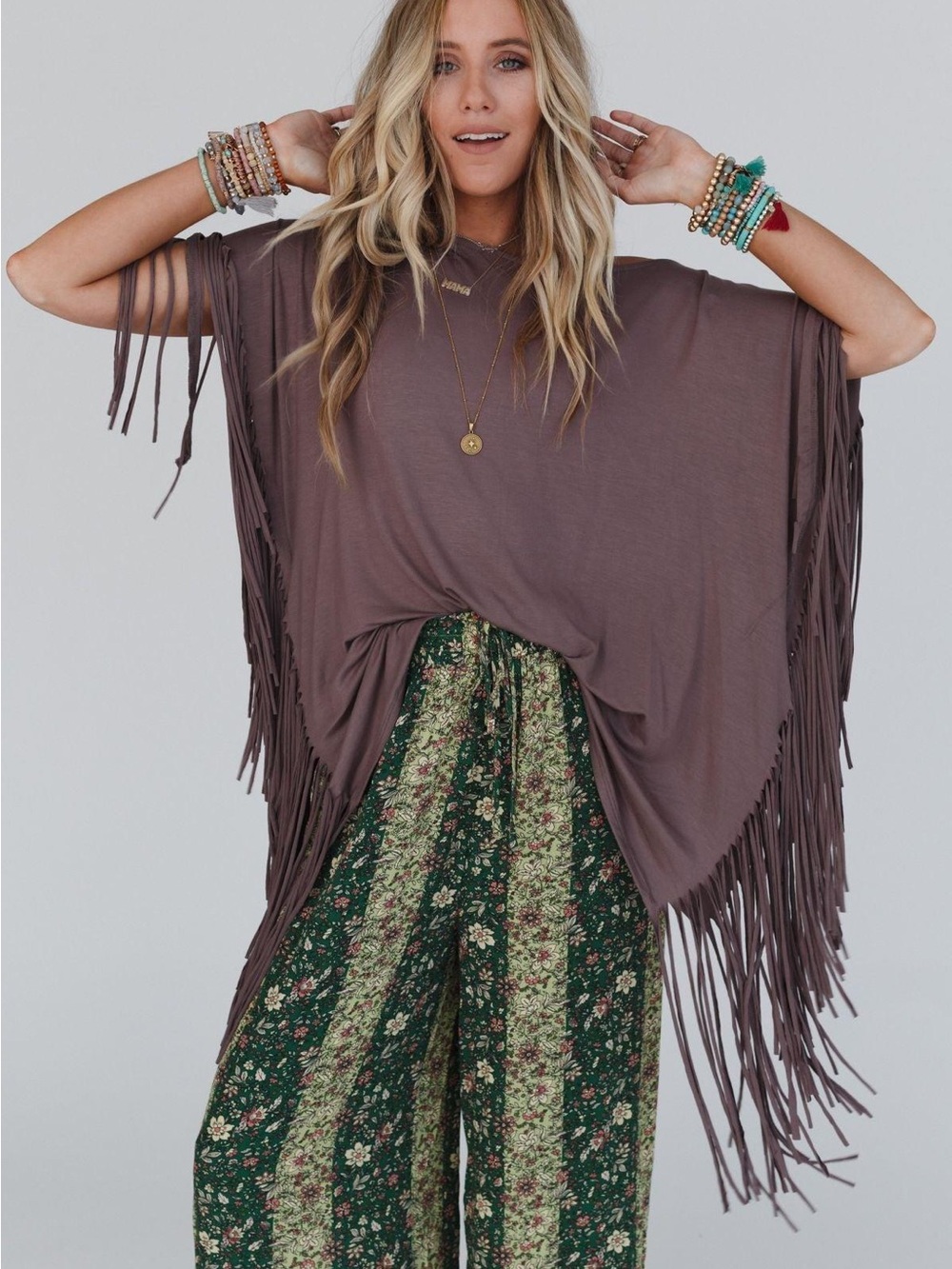 Three Bird Nest The Nest Showstopper Fringe Top NWT Boho Western Medium